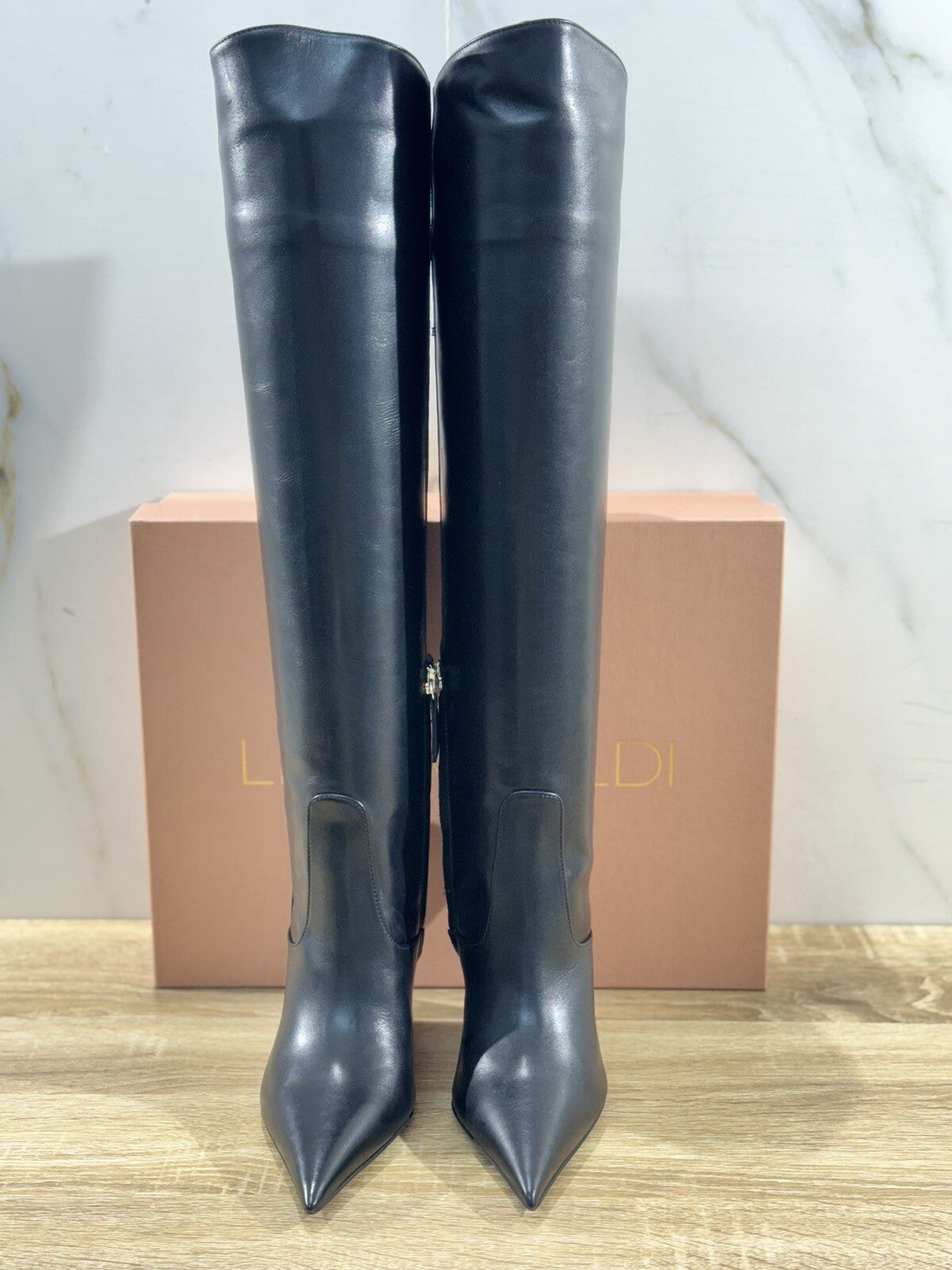 Lella Baldi Stivale Donna LT744  Pelle Nero  Luxury Woman Boot Lella Baldi 36