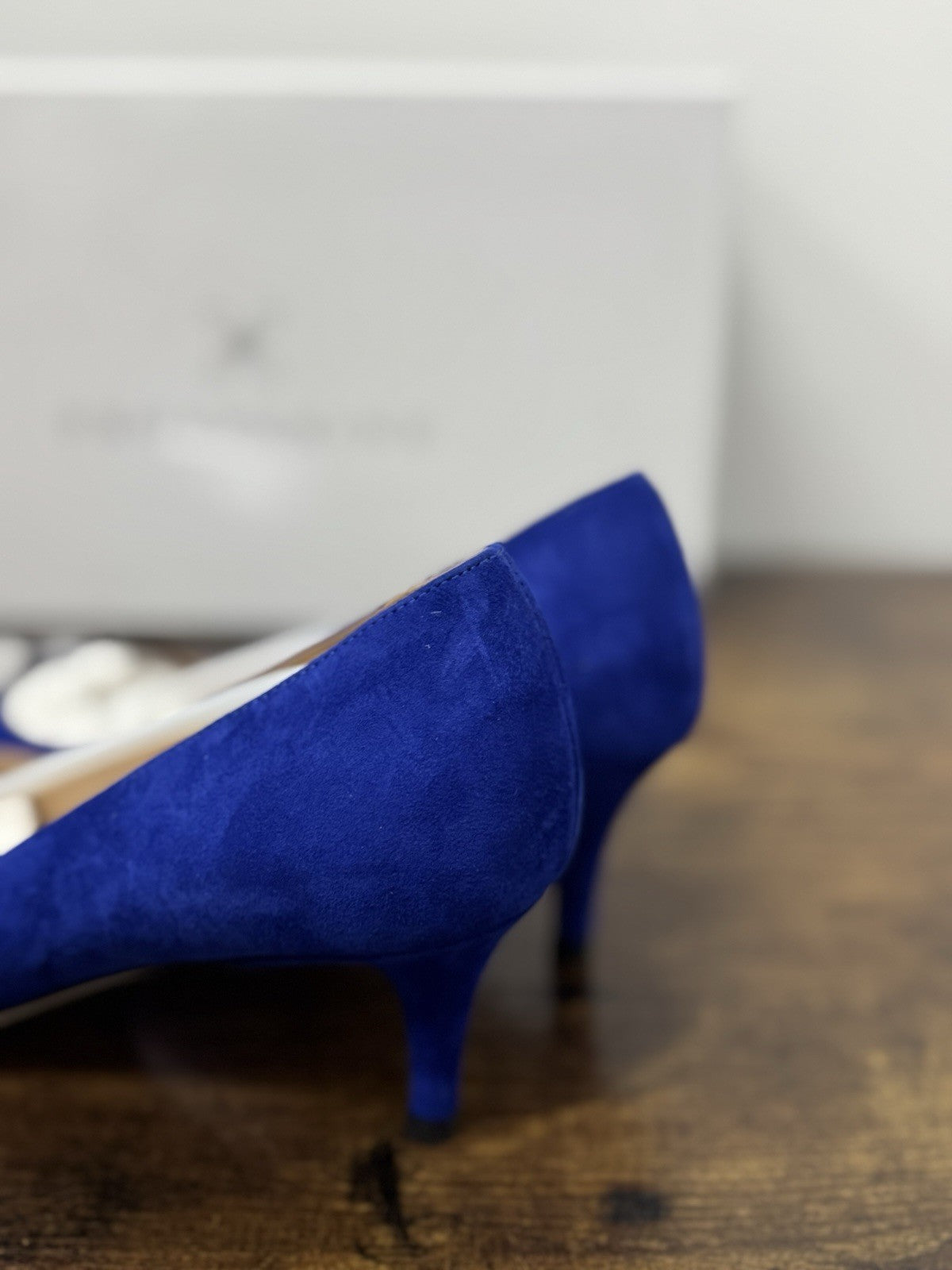 Prosperine Décolleté Pelle  Suede Bluette  Con Tacco  Scarpa Donna 37