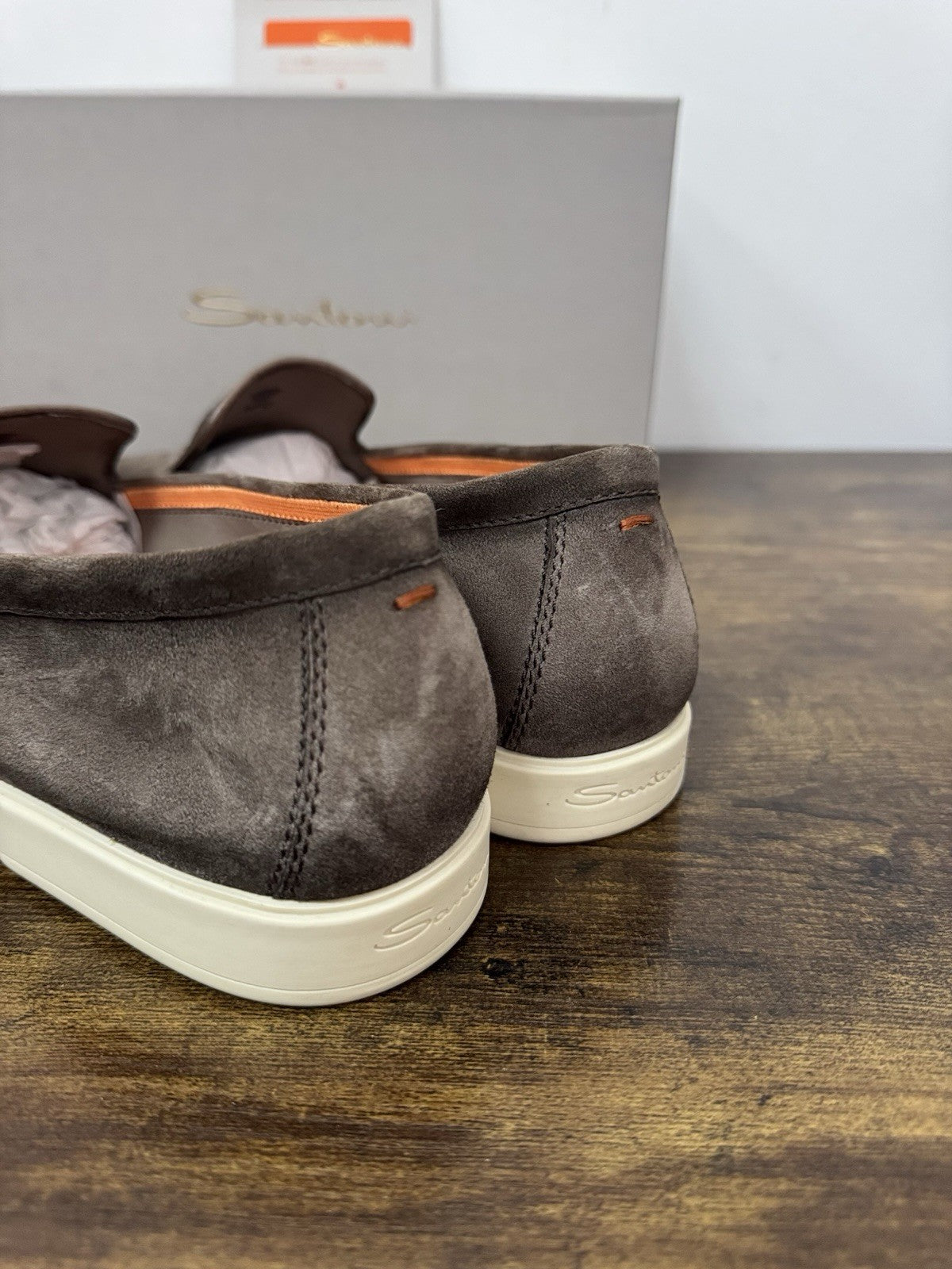 Santoni Mocassino Summer Walk Suede Brown Casual Santoni Uomo 44
