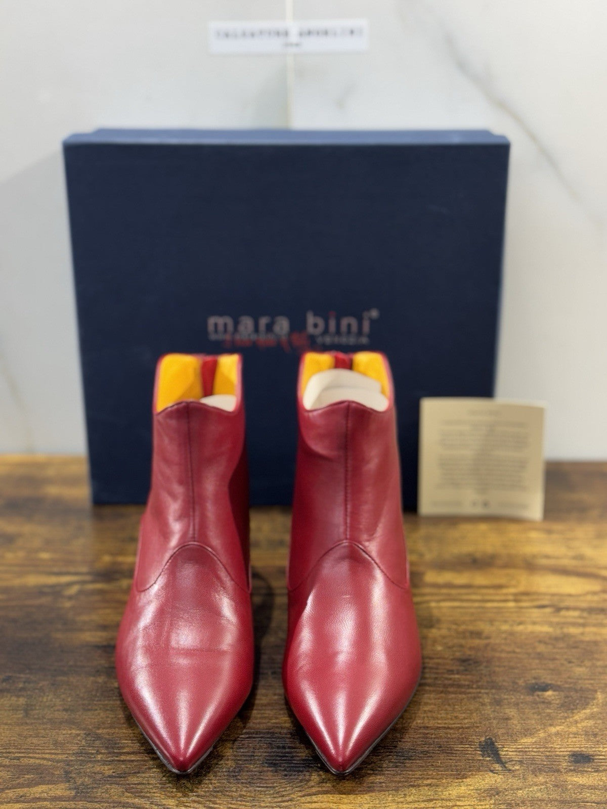 Mara Bini Stivaletto Donna Lavorazione A Sacchetto  Con Tacco Pelle Rosso 41