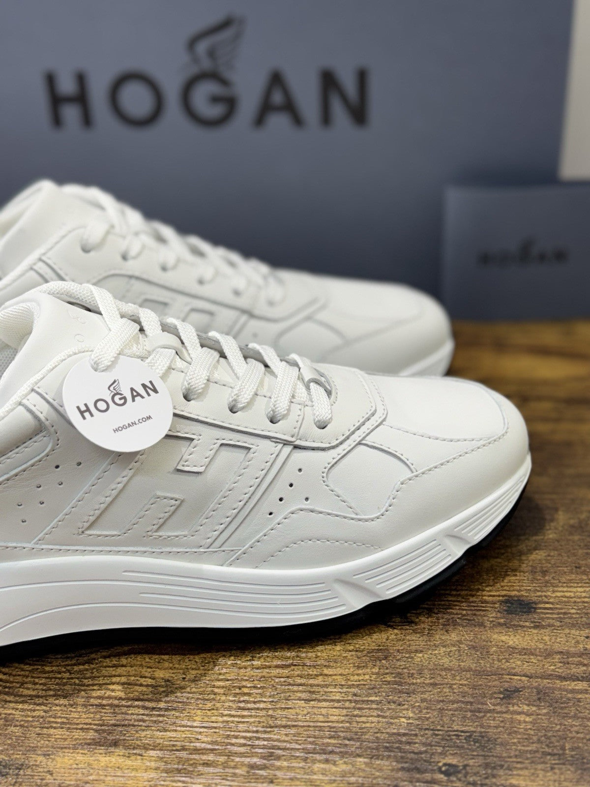 Hogan New Hyperlight Pelle Bianca    memory foam Luxury HoganShoes Uomo 43