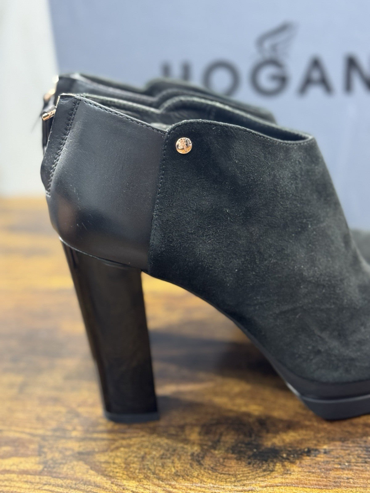 Hogan Interactive Stivaletto  Suede Nero  Con Tacco Casual Hogan Donna 38.5