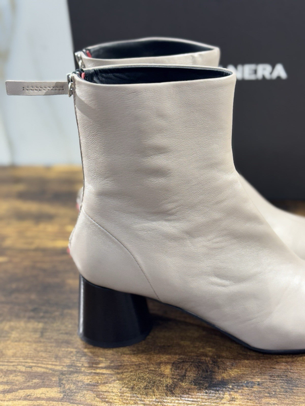 HALMANERA Stivaletto    Pelle Tortora   Con Tacco Luxury Made In Italy Donna 40