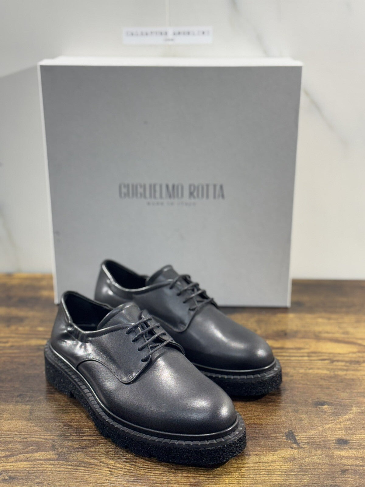 Guglielmo Rotta Derby  Donna Pelle Nero Extra Light Made In Italy 41