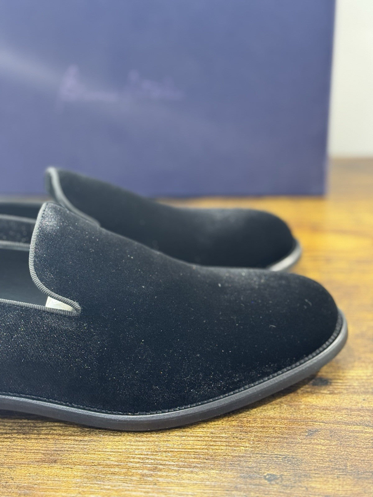 Bruno Antolini Mocassino Uomo Velluto Nero Elegante 43.5