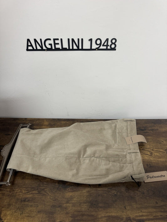 Padrenostro Pantalone In Velluto Cotone 100% Made In Italy Jason Uomo 31