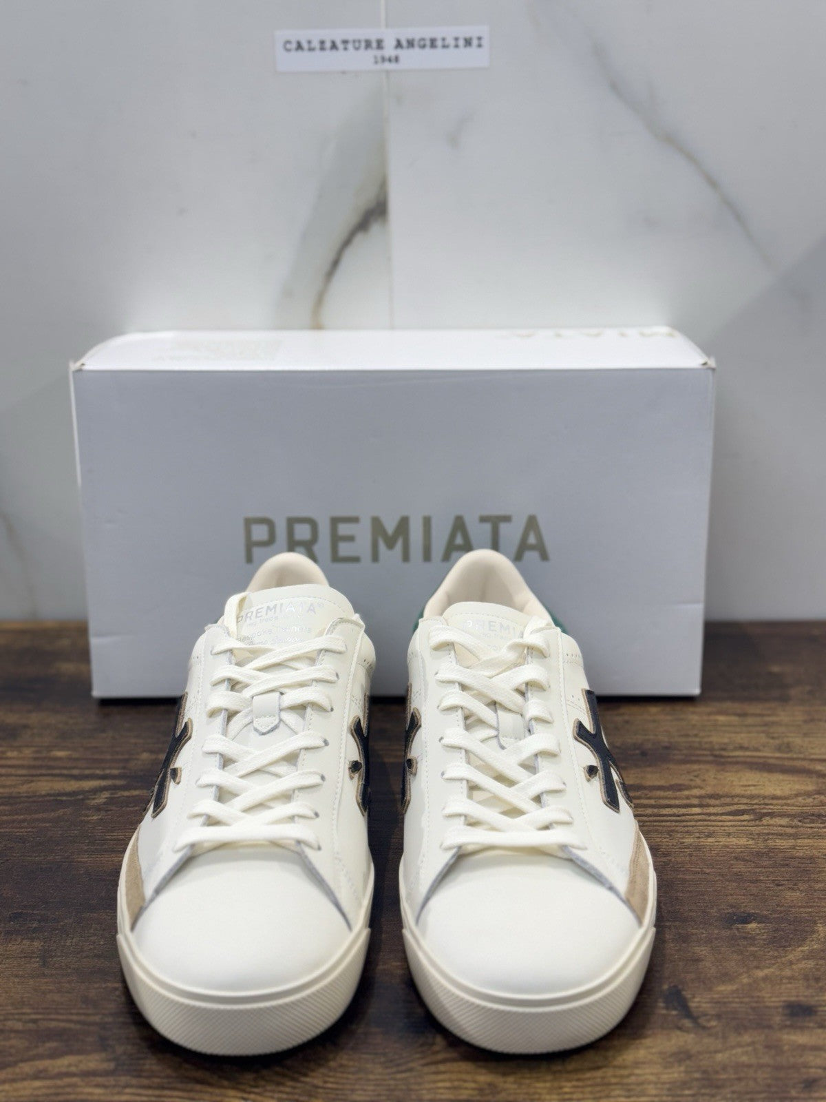 Premiata Steven Sneaker Pelle Bianca Casual Premiata Scarpa Uomo 46