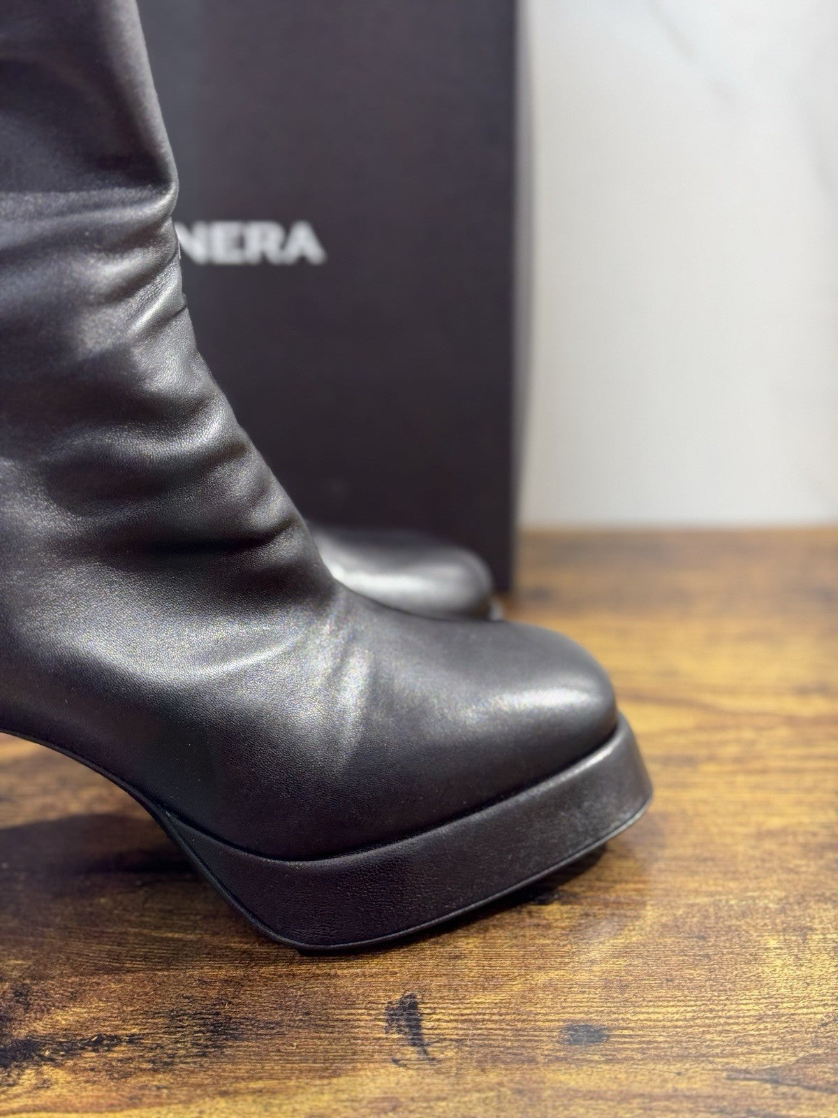 HALMANERA Stivaletto Donna Lara   Pelle Nera Con Tacco Casual Handmade Boot 41