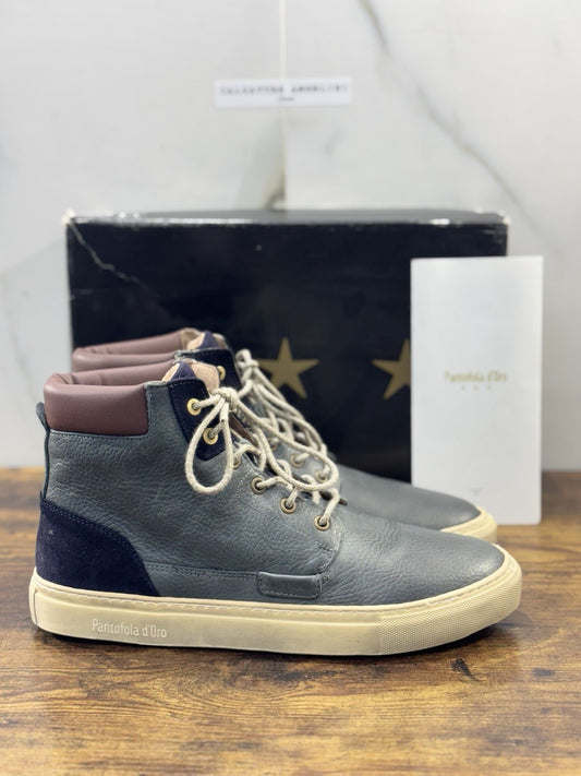 Pantofola D’oro Stivaletto Mid Pelle Blu Casual Boot Uomo 44