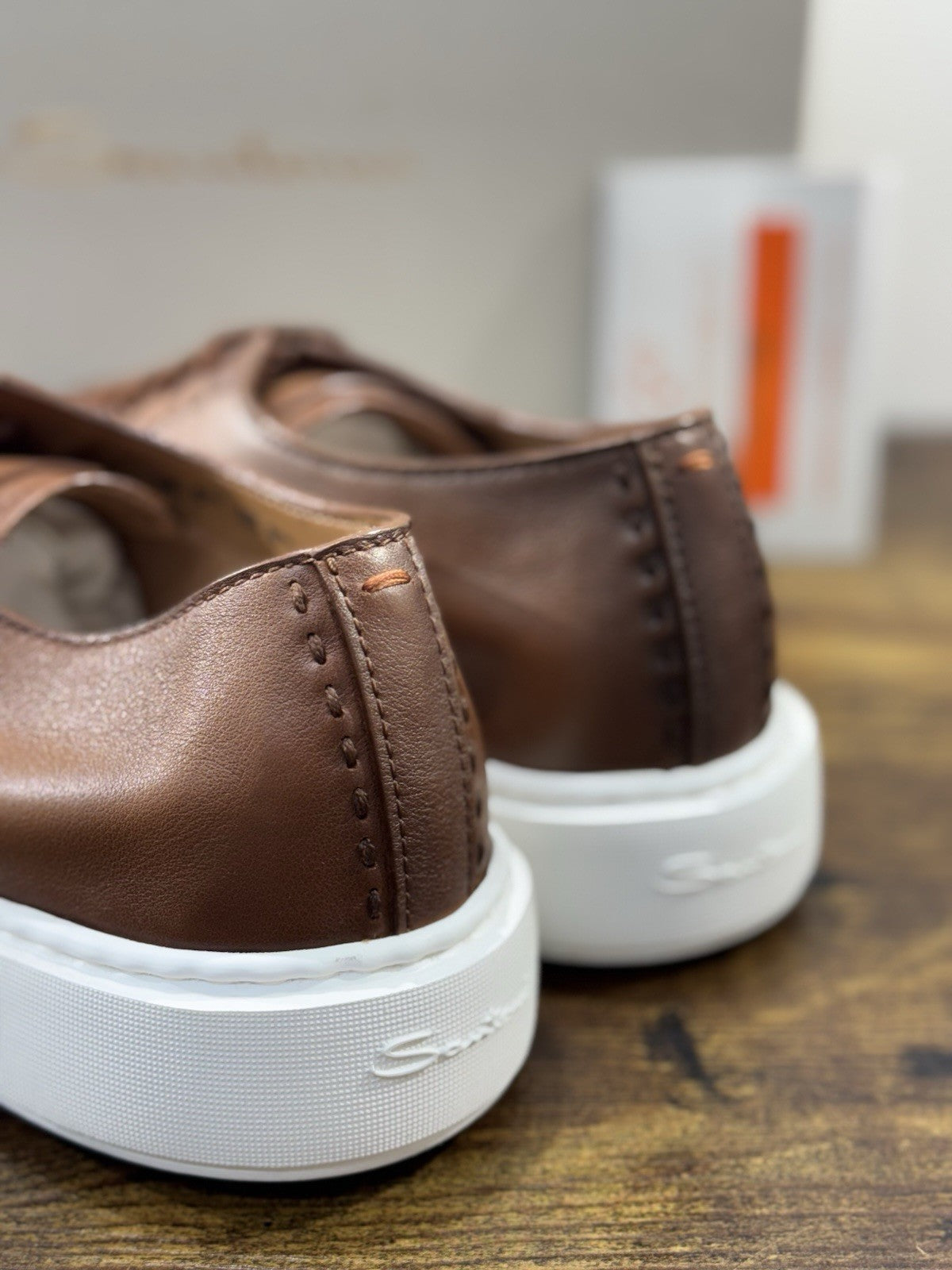 Santoni Sneaker Icon Pelle Cuoio  Luxury Santoni Scarpe Uomo 42.5