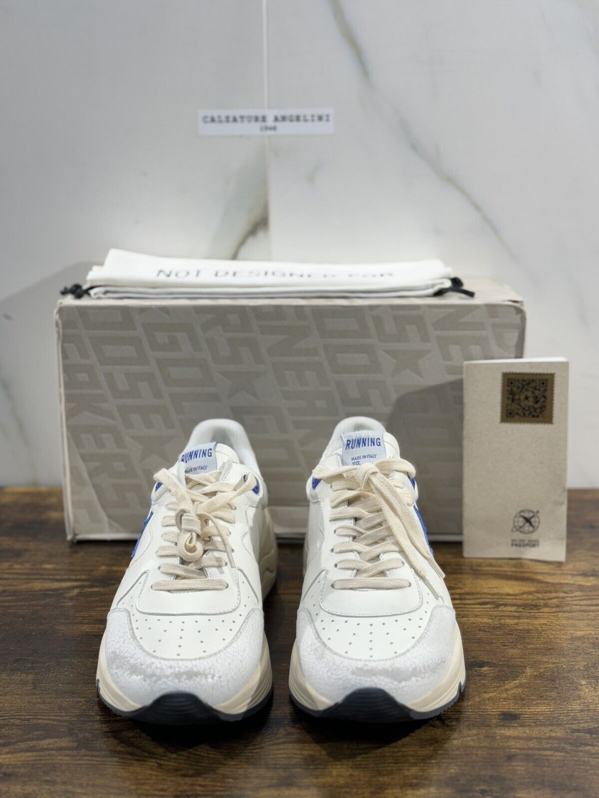 Golden Goose Sneaker Uomo Running Sole  Bianco    Pelle Luxury Men Sneaker 42