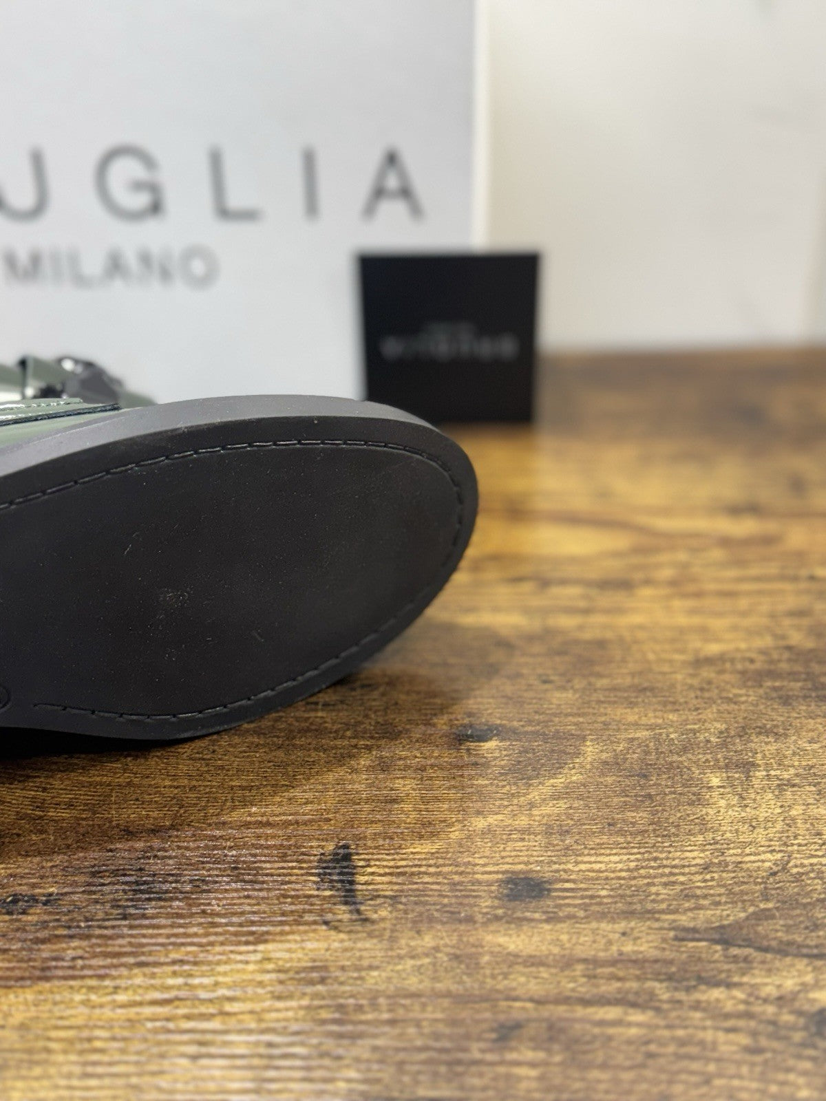 Bruglia Milano Mocassino Verdone   Pelle  Top Quality Scarpe Donna 40