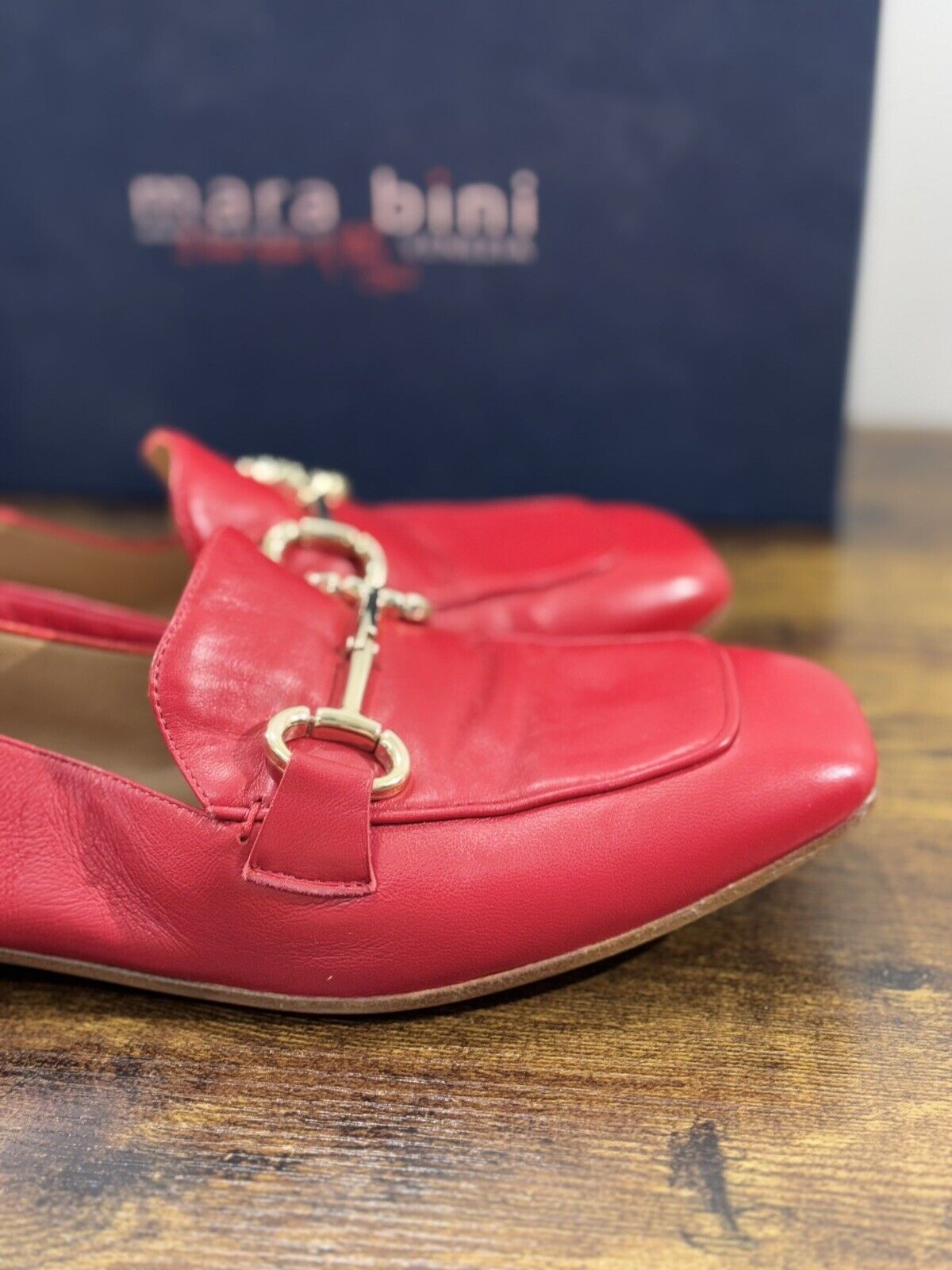 Mara Bini Mocassino  Donna Pelle Rosso Handmade Sacchetto 37