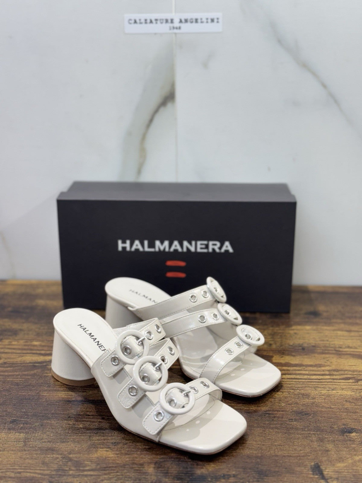 Halmanera Sandalo Pelle Roccia Con Tacco Top Quality Donna 41
