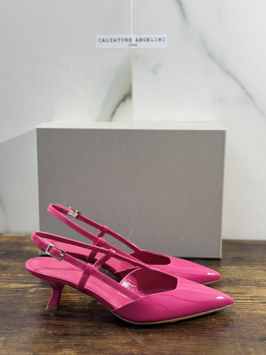 Sergio Levantesi Sling Back Donna Coral  Pelle Fuxia    Luxury Woman Sandal 37