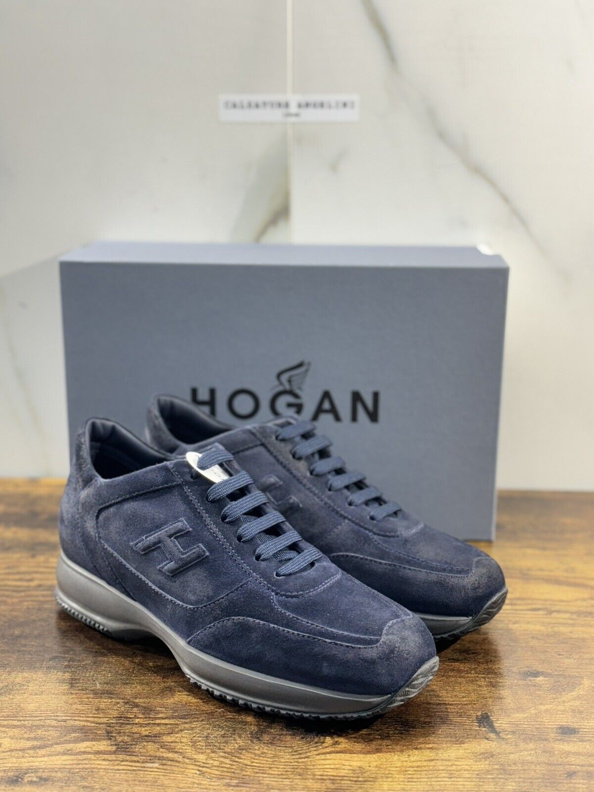 Hogan Interactive uomo suede Blu     luxury casual hogan shoes 42