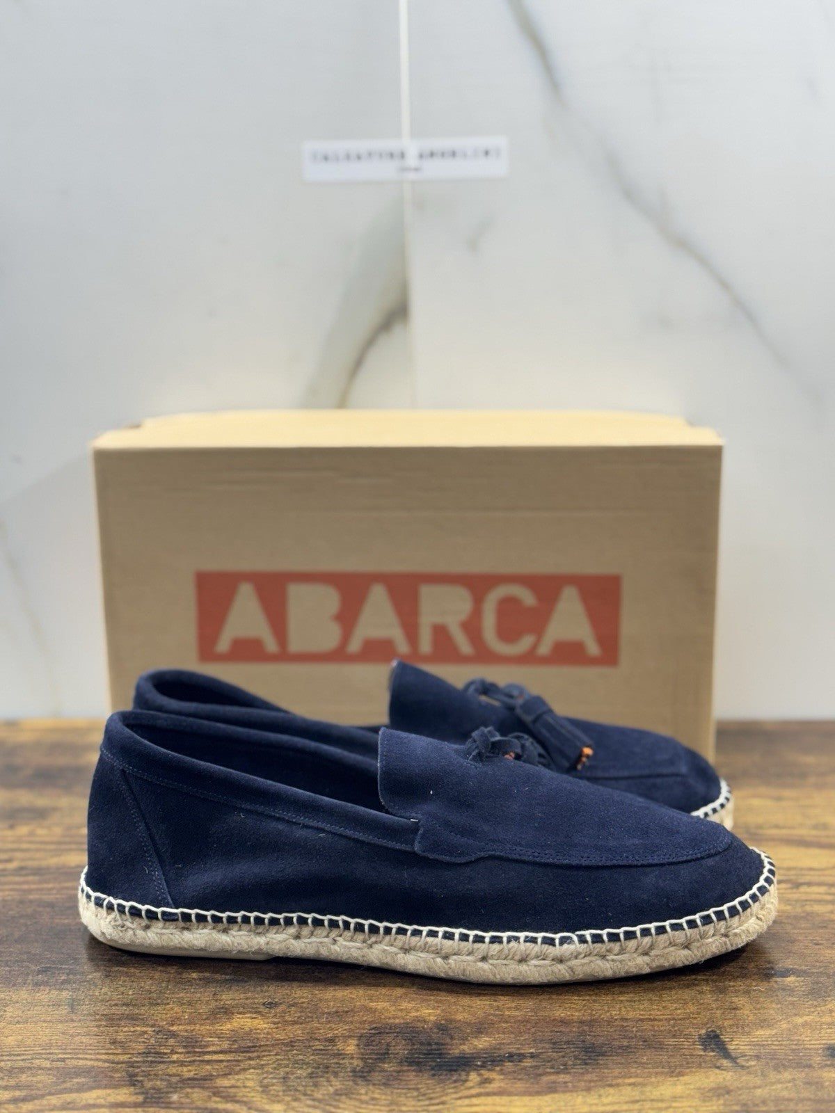 Abarca Espadrilles Suede Blu Casual Uomo 45