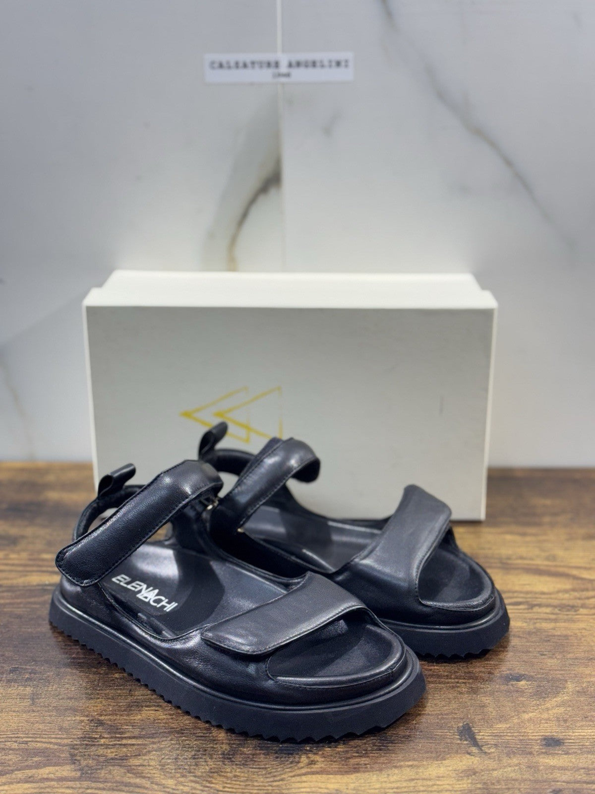 Elena Iachi Sandalo  Donna Pelle Nero  Casual Sandal Donna 36