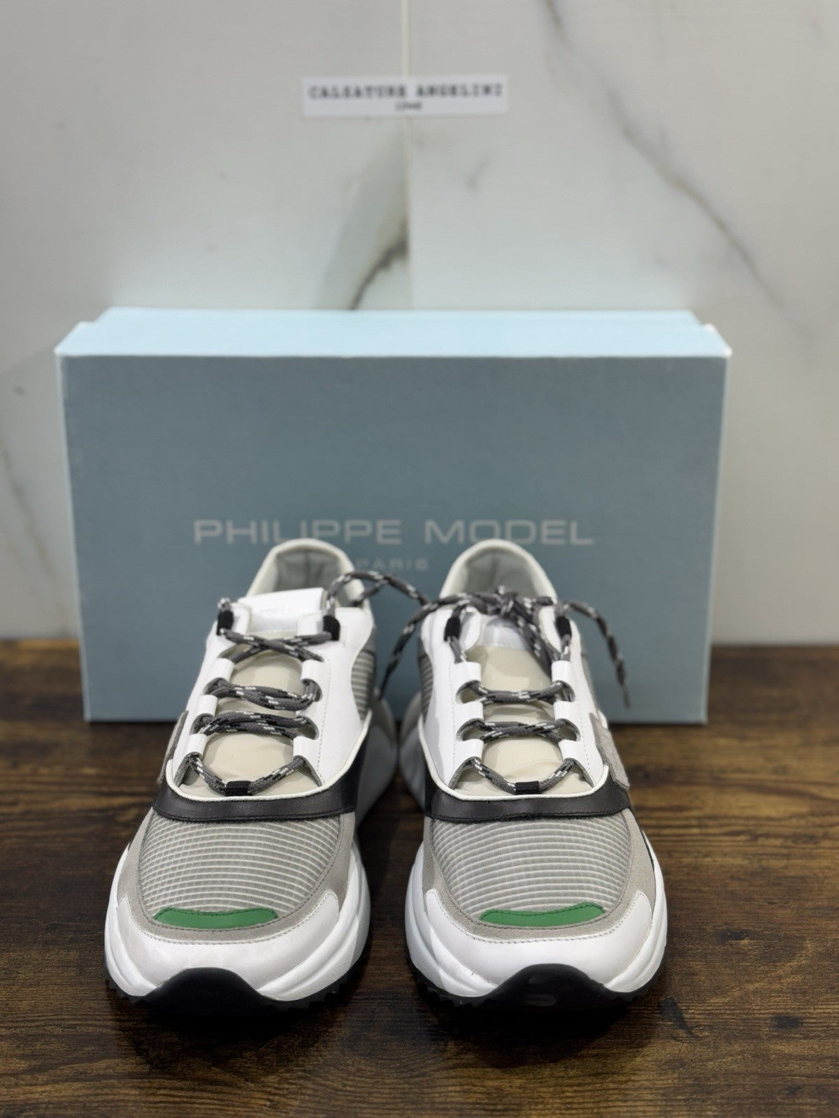 Philippe Model  Ezel  Sneaker Pelle Bianca   Casual Uomo 43