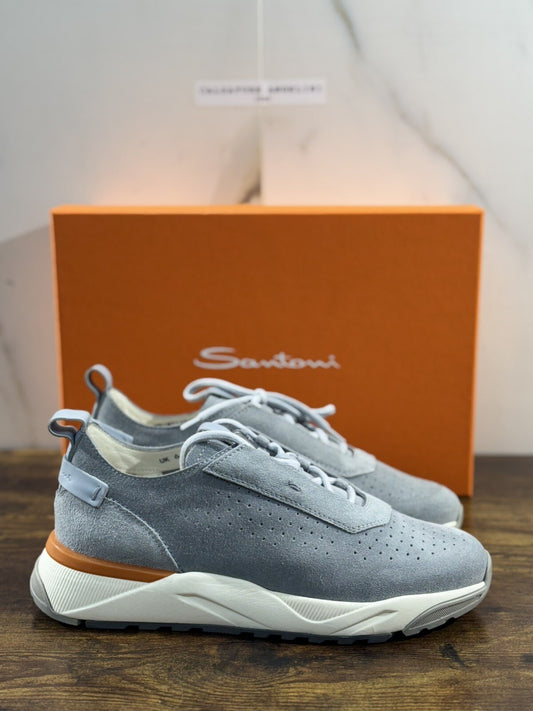 Santoni Innova Sneaker Suede Grey   Casual Men Shoes Santoni Innova 6