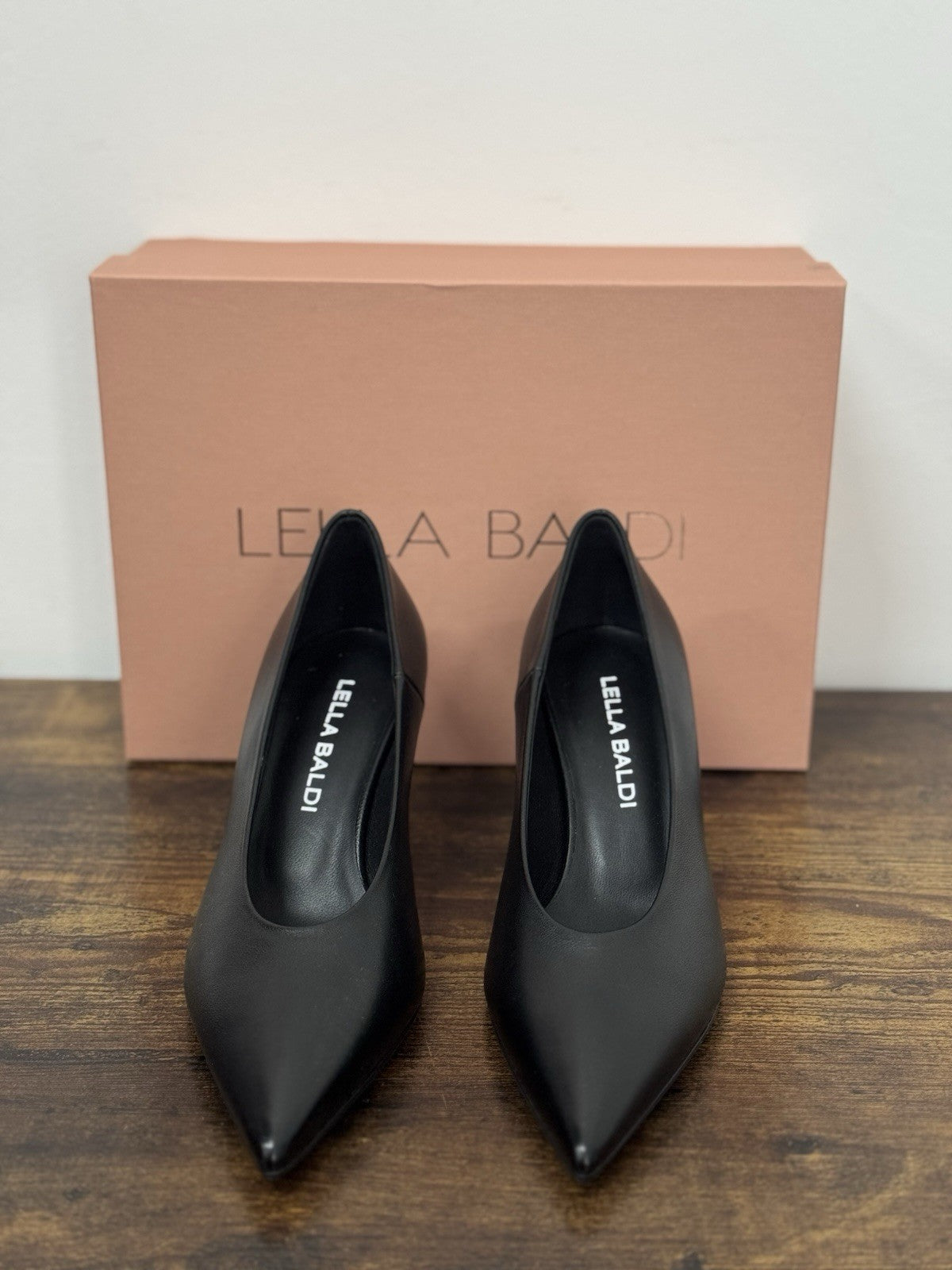 Lella Baldi Décolleté Pelle Nero Con Tacco Casual Donna 36