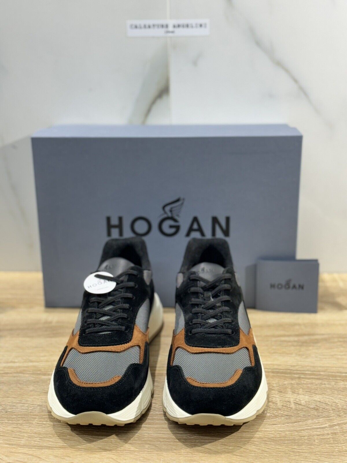 Hogan Hyperlight  uomo sneaker Pelle Nero  memory foam Luxury Hogan 40