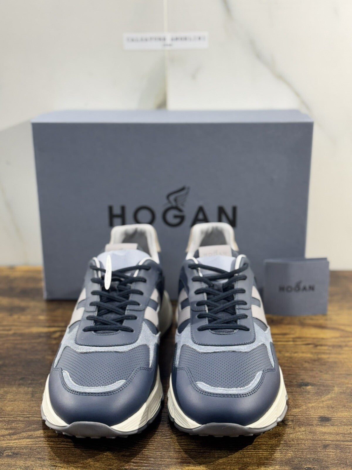 Hogan Hyper light  sneaker Pelle Blu  memory foam Luxury Hogan Men Shoes 44