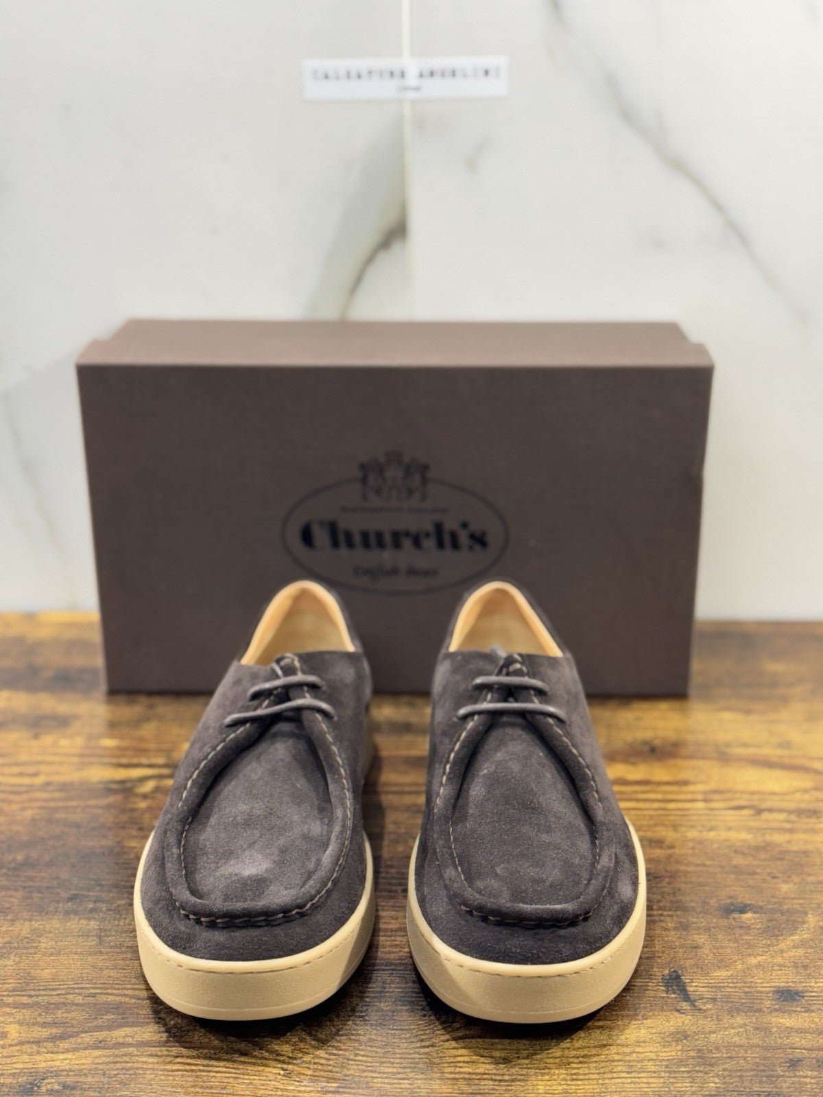 Church’s Scarpa Stringata In Suede Ebony Nocton Luxury Uomo 42