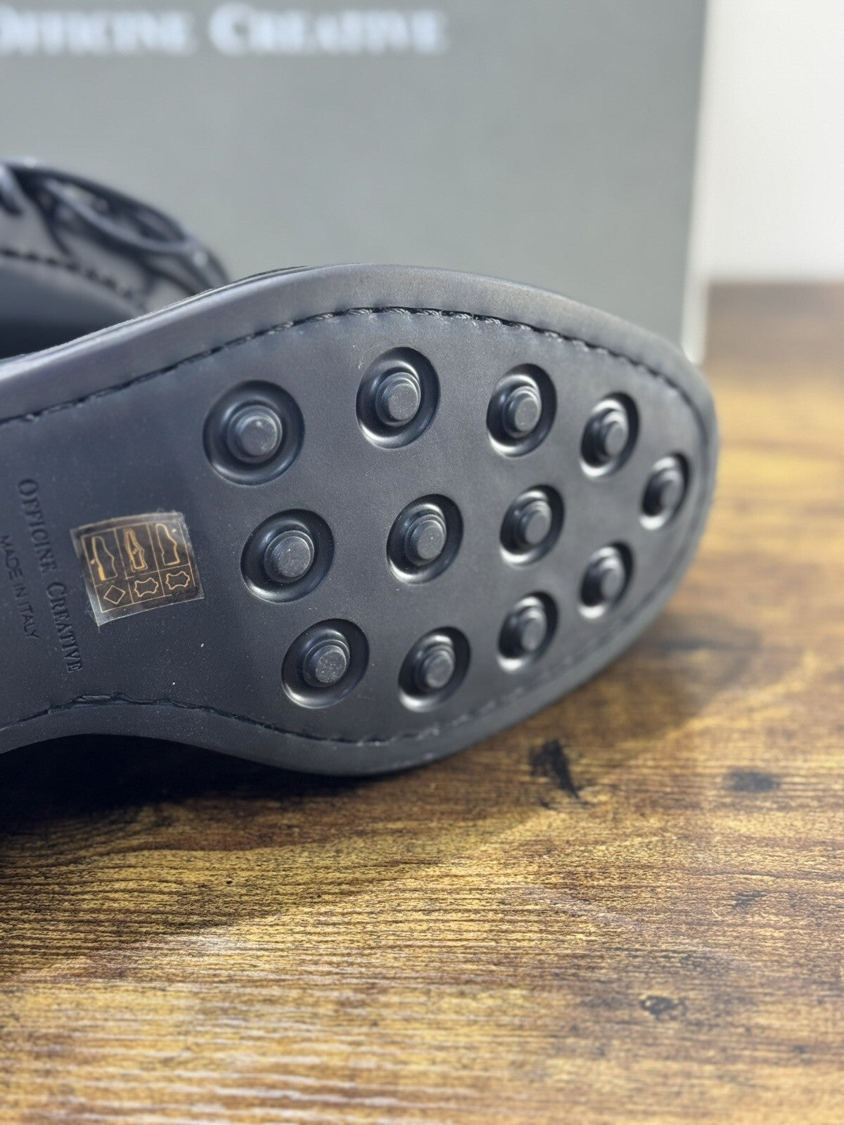 Officine Creative Derby   Uomo Uniform   Pelle Nera    Luxury Men Shoe  43.5