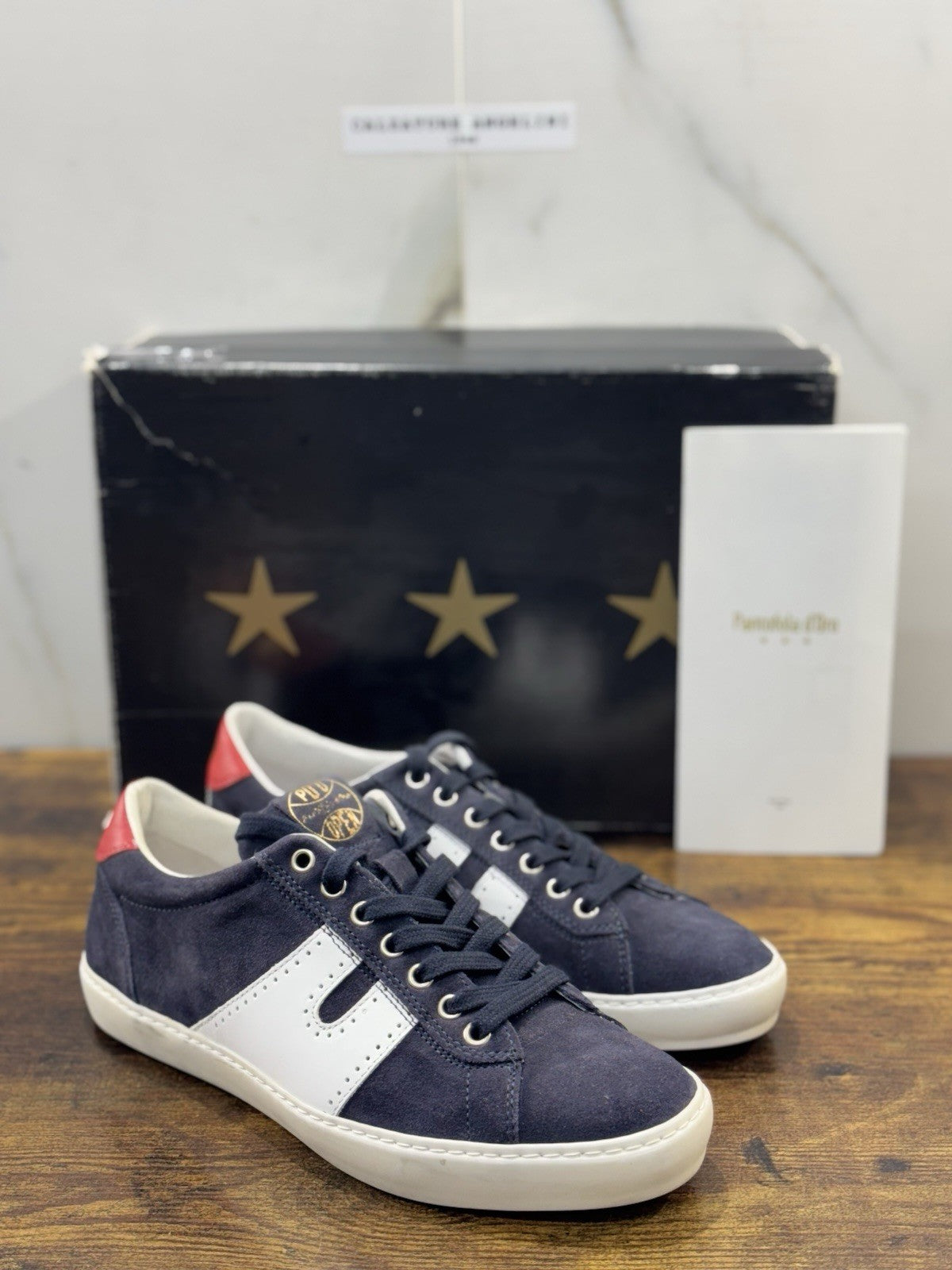 Pantofola D’oro Sneaker  Open Low Suede Navy Casual Scarpa  Uomo 39