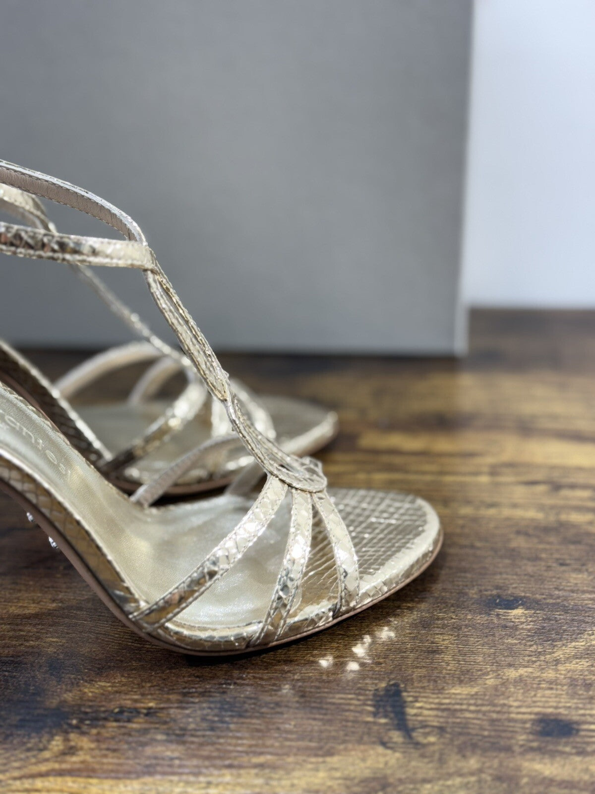 Sergio Levantesi Sandalo  Donna Raissa   Pelle Platin     Luxury Woman Sandal 38