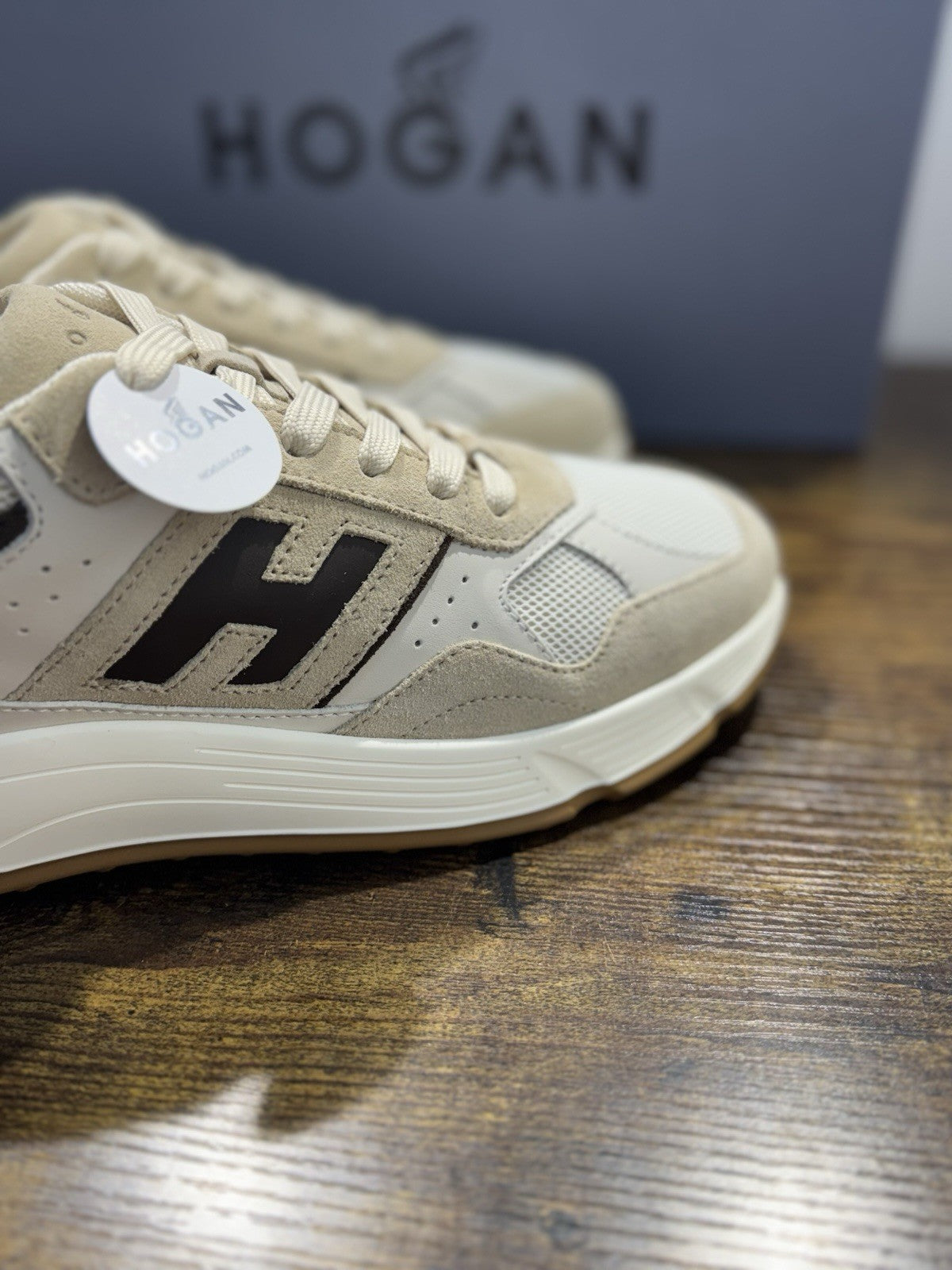 Hogan Hyperlight Sneaker Suede Light Beige   Memory Foam Causal Hogan Uomo 42.5