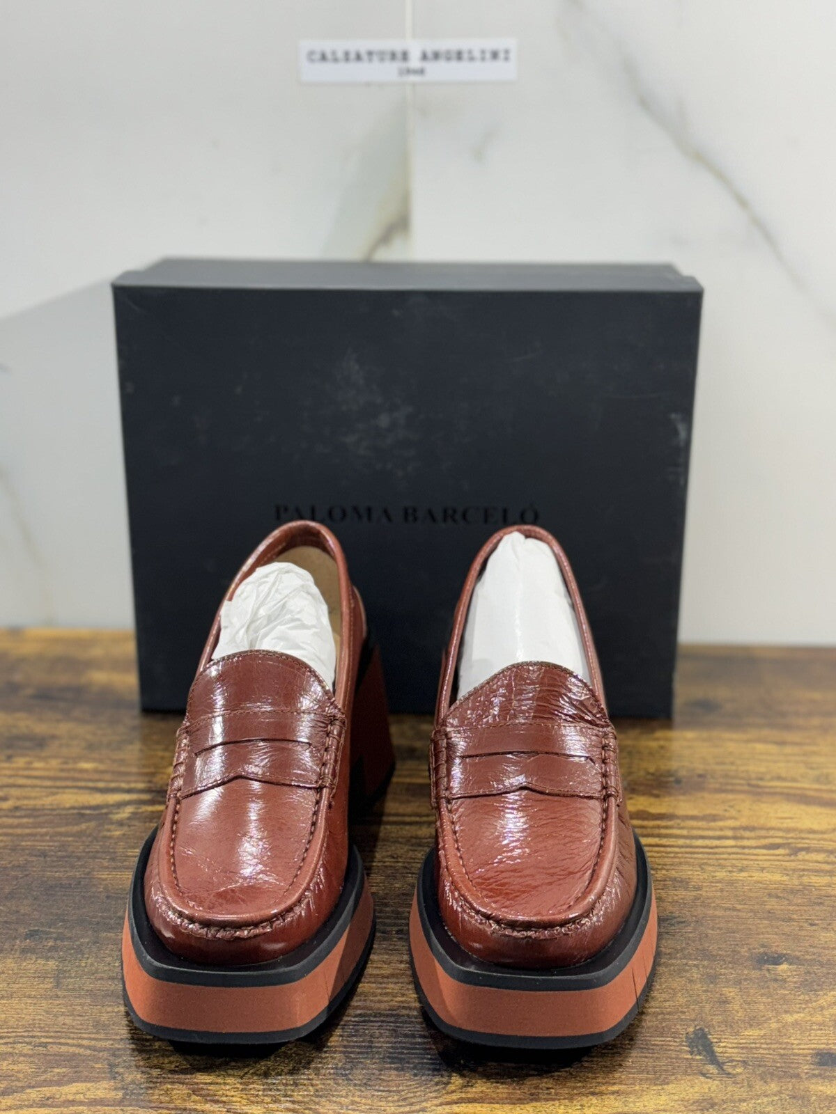 Paloma Barcelo’ Mocassino Donna Odele  Pelle Terracotta   Casual Loafer 38