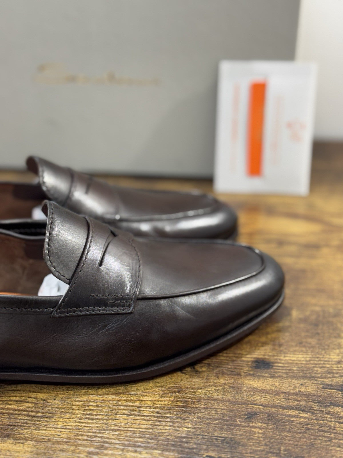 Santoni Mocassino Goodyear Flex Pelle Marrone Luxury Santoni Scarpa Uomo 41