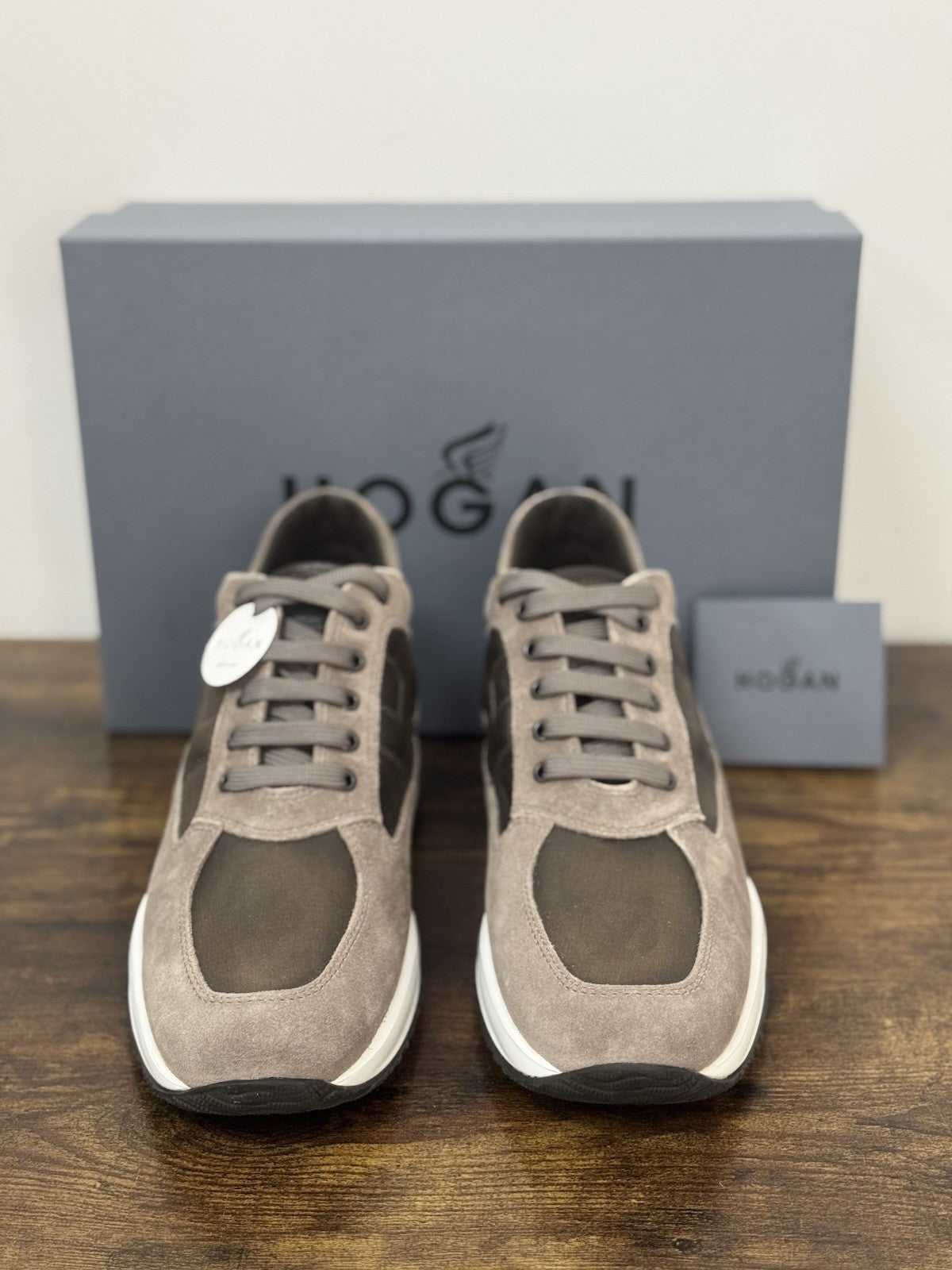 Hogan Interactive Icon Pelle Suede Tortora   Casual Sneaker Hogan Uomo 42