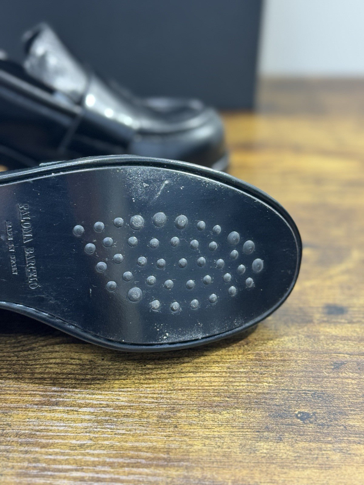 Paloma Barcelo’ Mocassino Nela     Pelle Nera Con Tacco     Casual Loafer 40