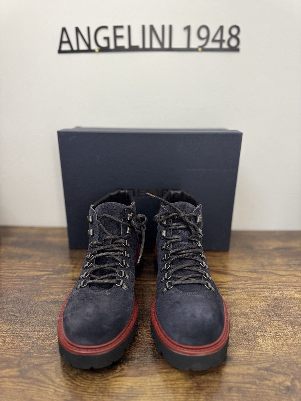 Boemos Pesula Suede Blu  100% Made In Italy Casual Boot Uomo 41