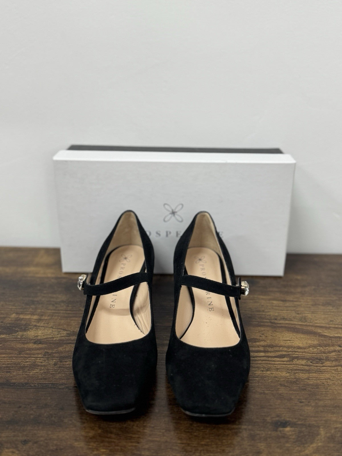 Prosperine Décolleté Suede Nero Con Tacco Scarpa Donna 37