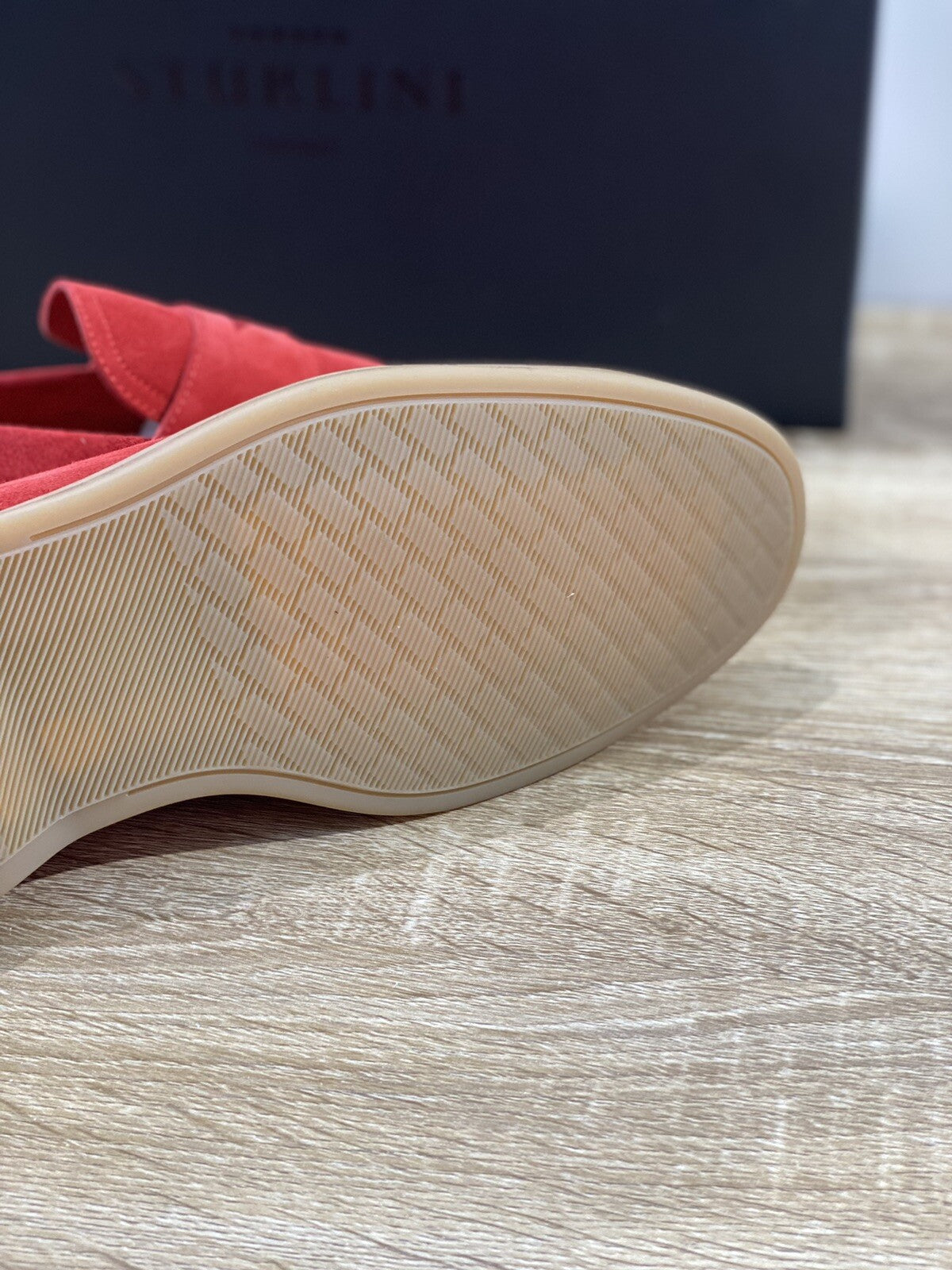 Sturlini Mocassino uomo AR-15012 suede rosso luxury men loafer 41