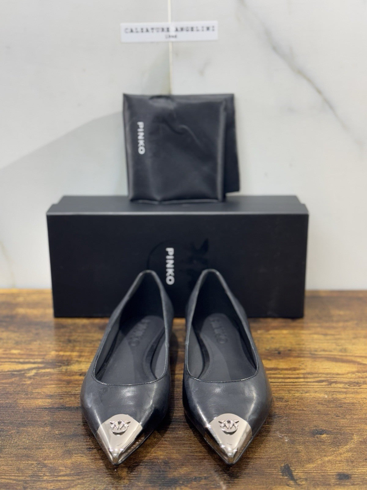 Pinko Ballerina Gianira Pelle Nera  Casual Pinko Donna 40