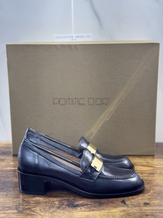 Pomme D’or Mocassino  Pelle Nero Casual Luxury Loafer Donna 41