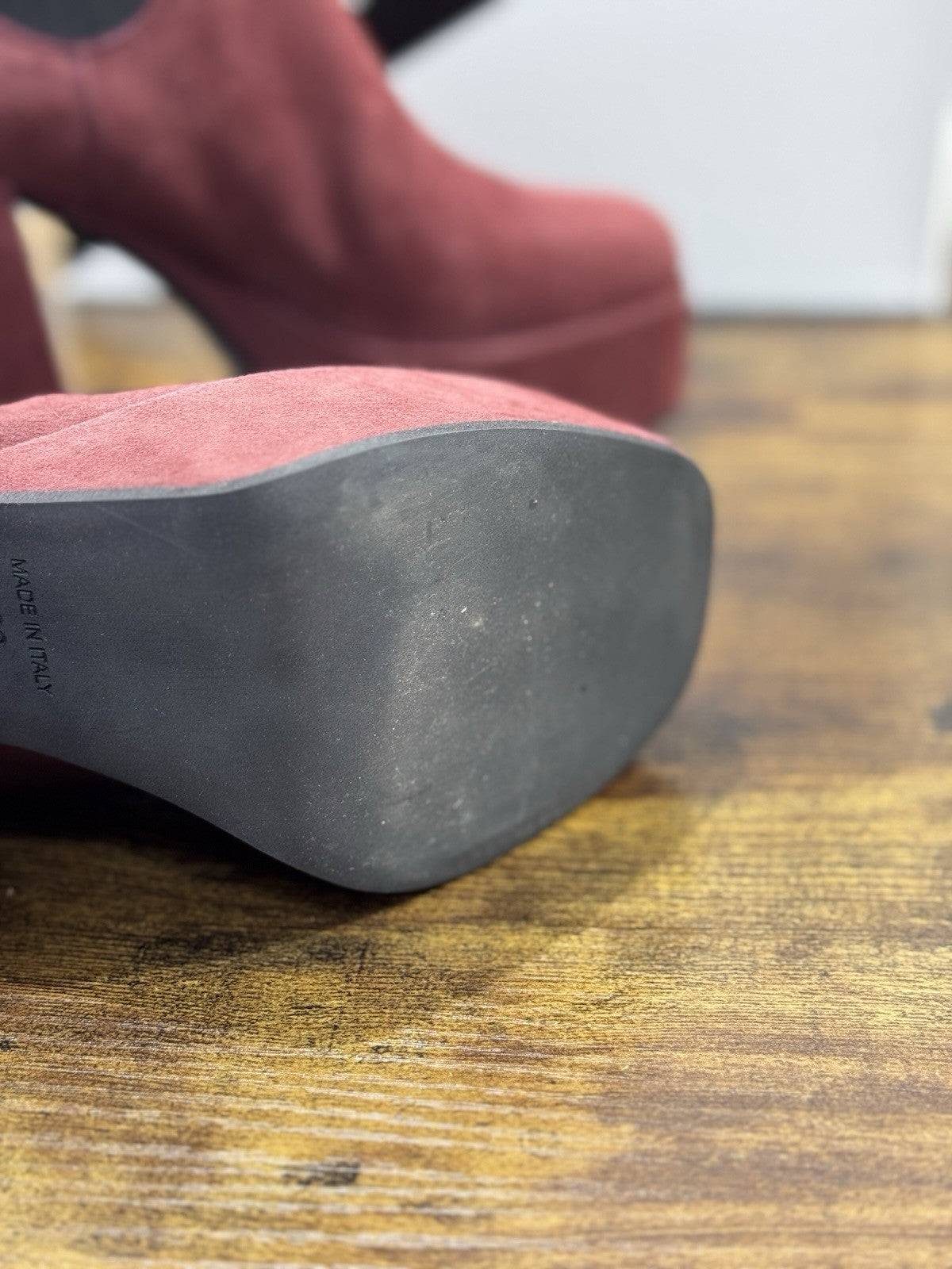 Giampaolo Viozzi Stivaletto Donna Pelle Suede Mogano  Con Tacco Made In Italy 37