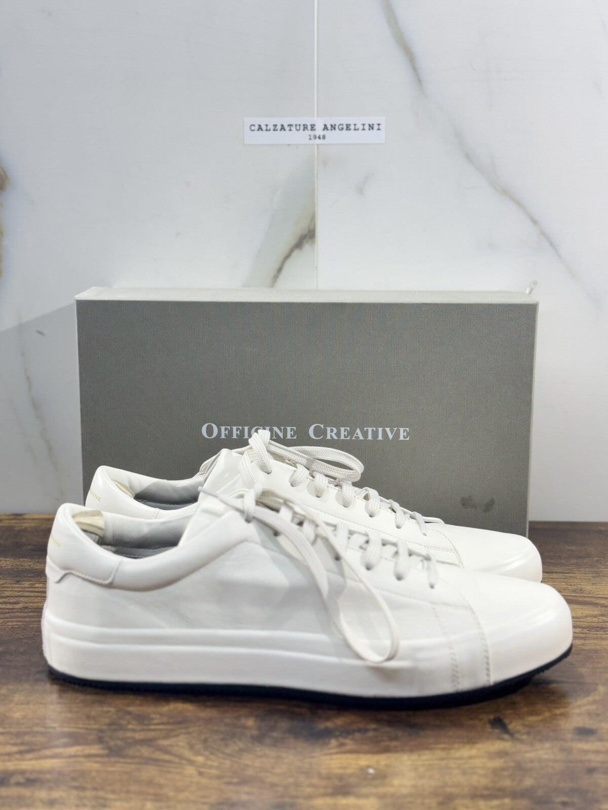 Officine Creative Easy  Sneaker Uomo Pelle Burro  Luxury Soft Fondo Gomma 46