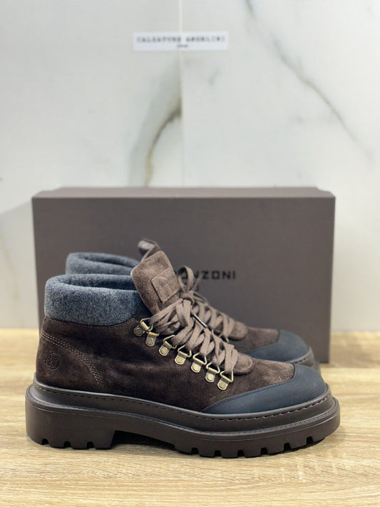 Minoronzoni 1953 Pedula Uomo Suede Testa Moro Extra Light Luxury Mountain 43