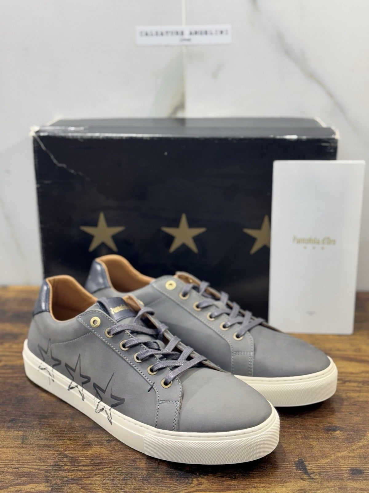 Pantofola D’oro Sneaker  Milan    Pelle Grey   Casual Scarpa  Uomo 45