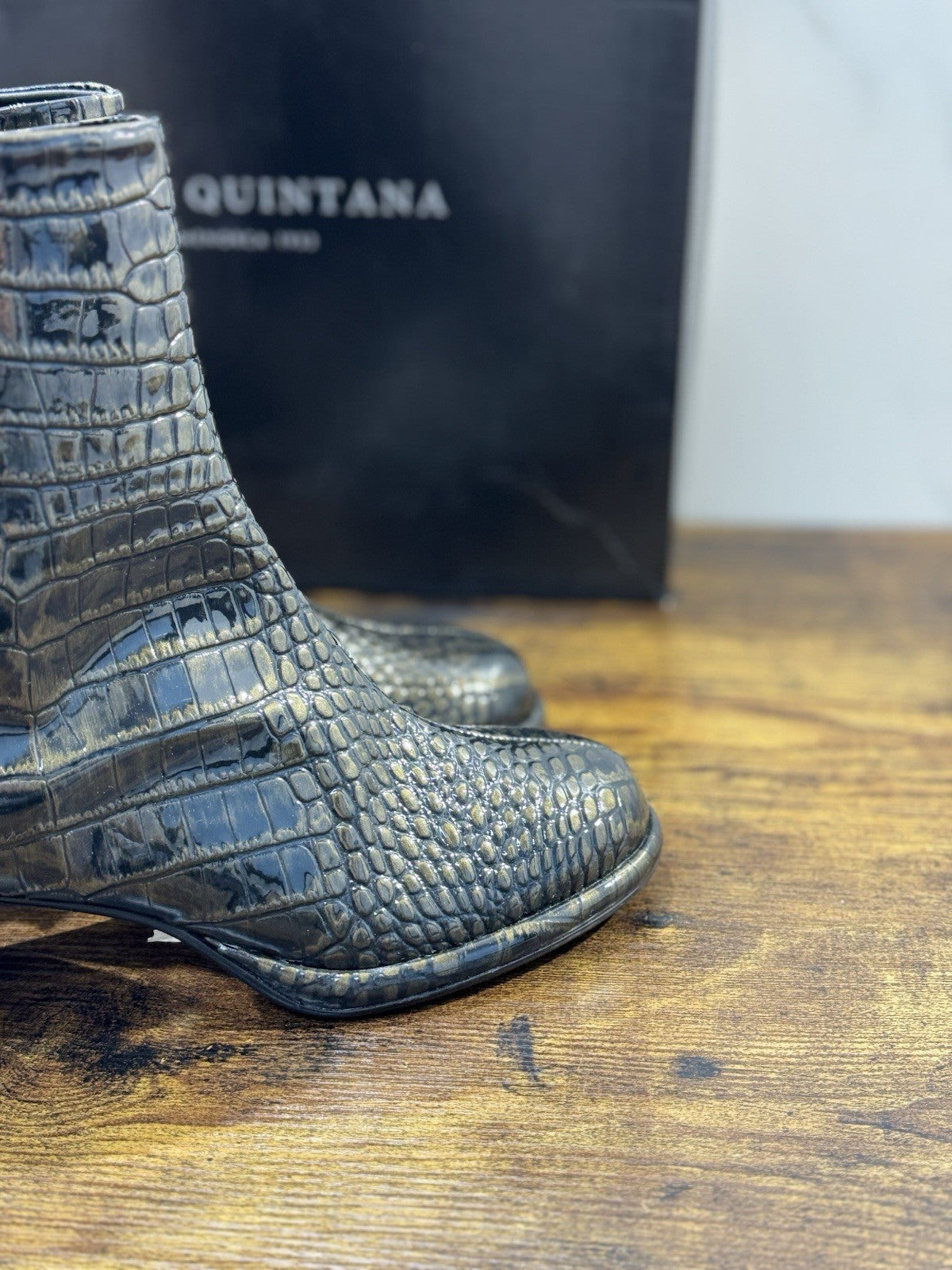 Pons Quintana Stivaletto Donna Pelle Bronzo         Con Tacco Luxury Boot 40