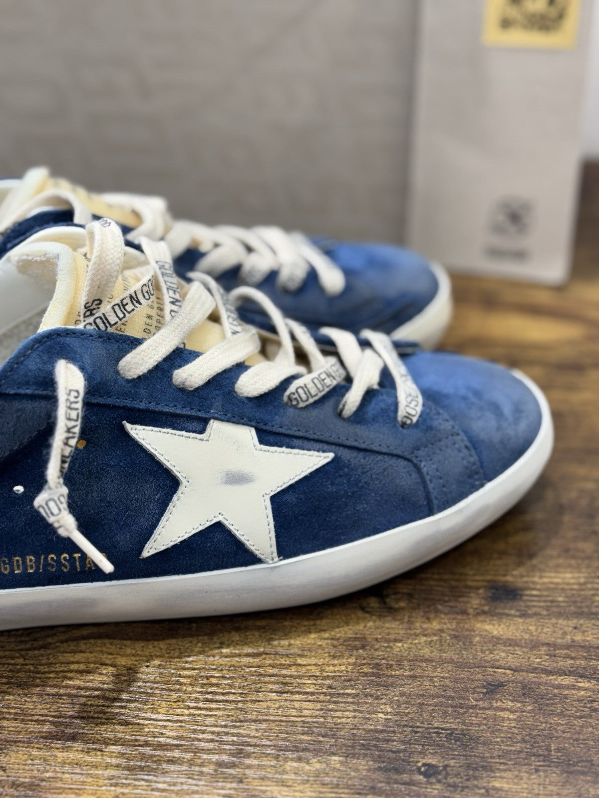 Golden Goose Superstar Suede Blu  Luxury Sneaker Uomo 44