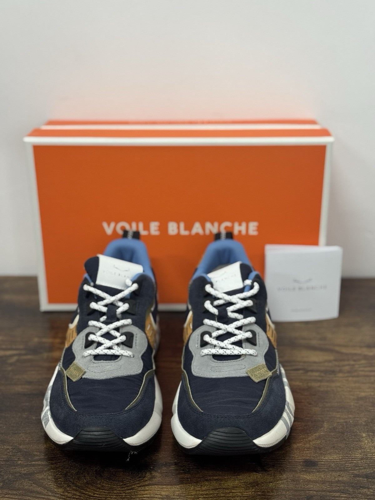 Voile Blanche Sneaker Club 01   Pelle Suede Nylon Blu   Casual Uomo 40
