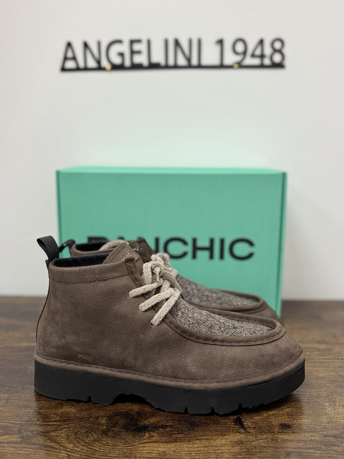 Panchic Stivaletto Pelle Nabuck Caffè Casual Boot Uomo 44