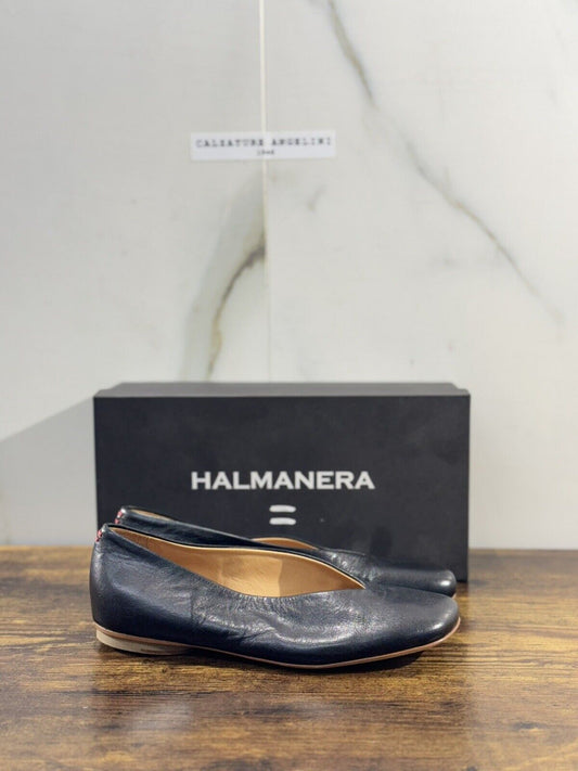 Halmanera Ballerina  Donna        In Pelle Nero  Soft  Luxury Shoes 36